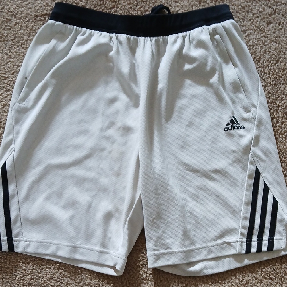 Adidas Men's Athletic Shorts in White and Black